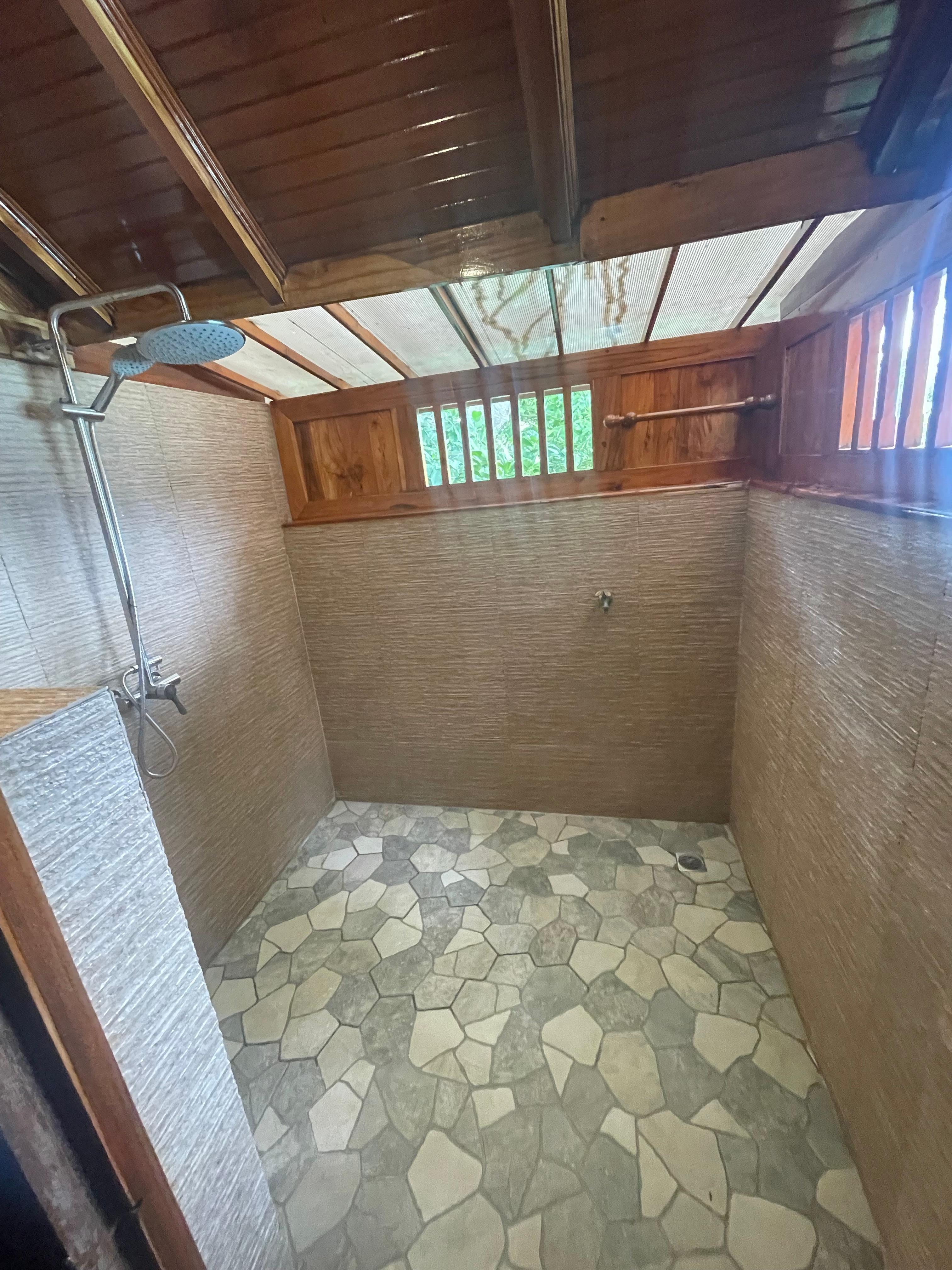 Unique open air shower