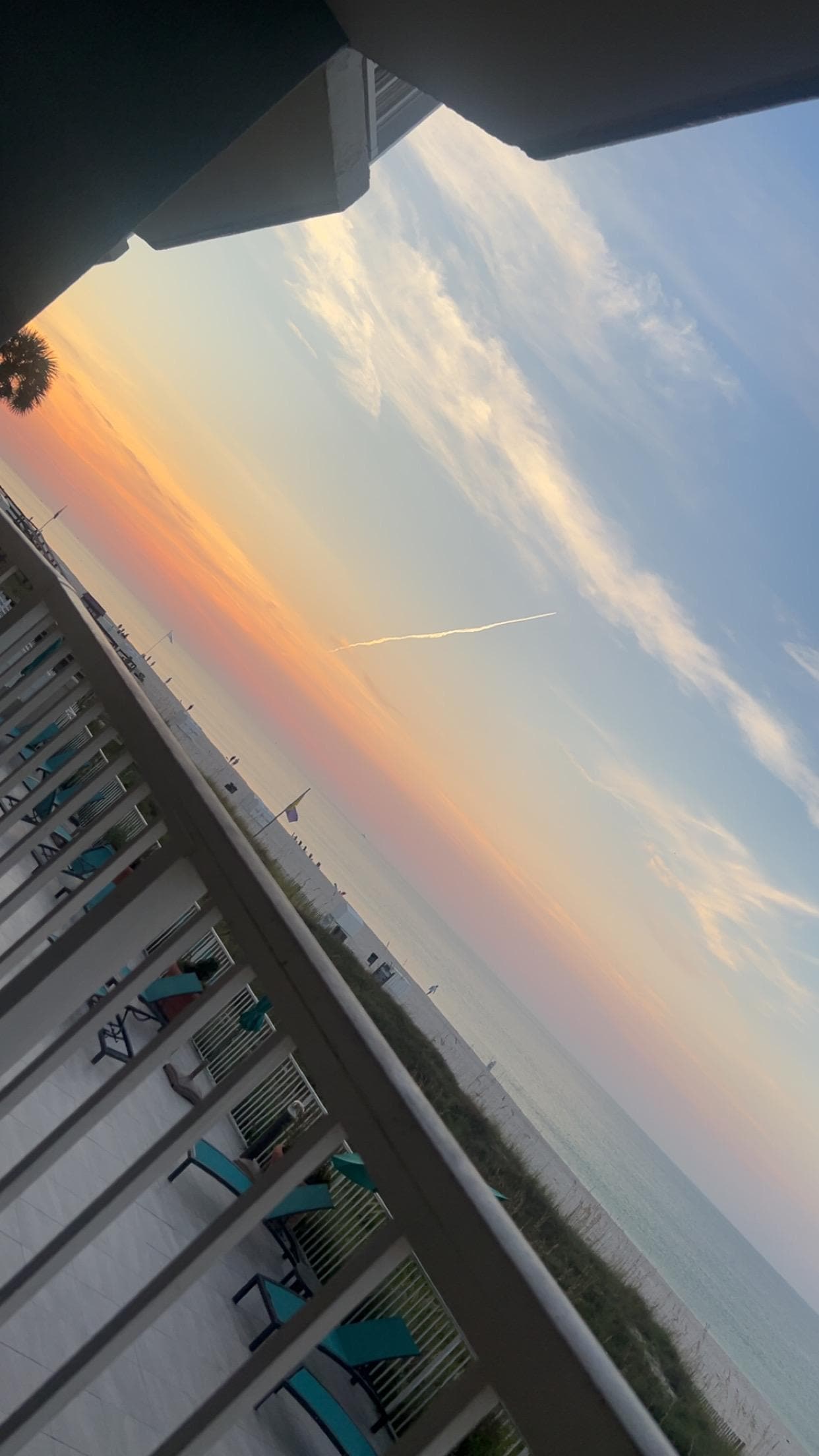 The sunrise was beautiful from our balcony