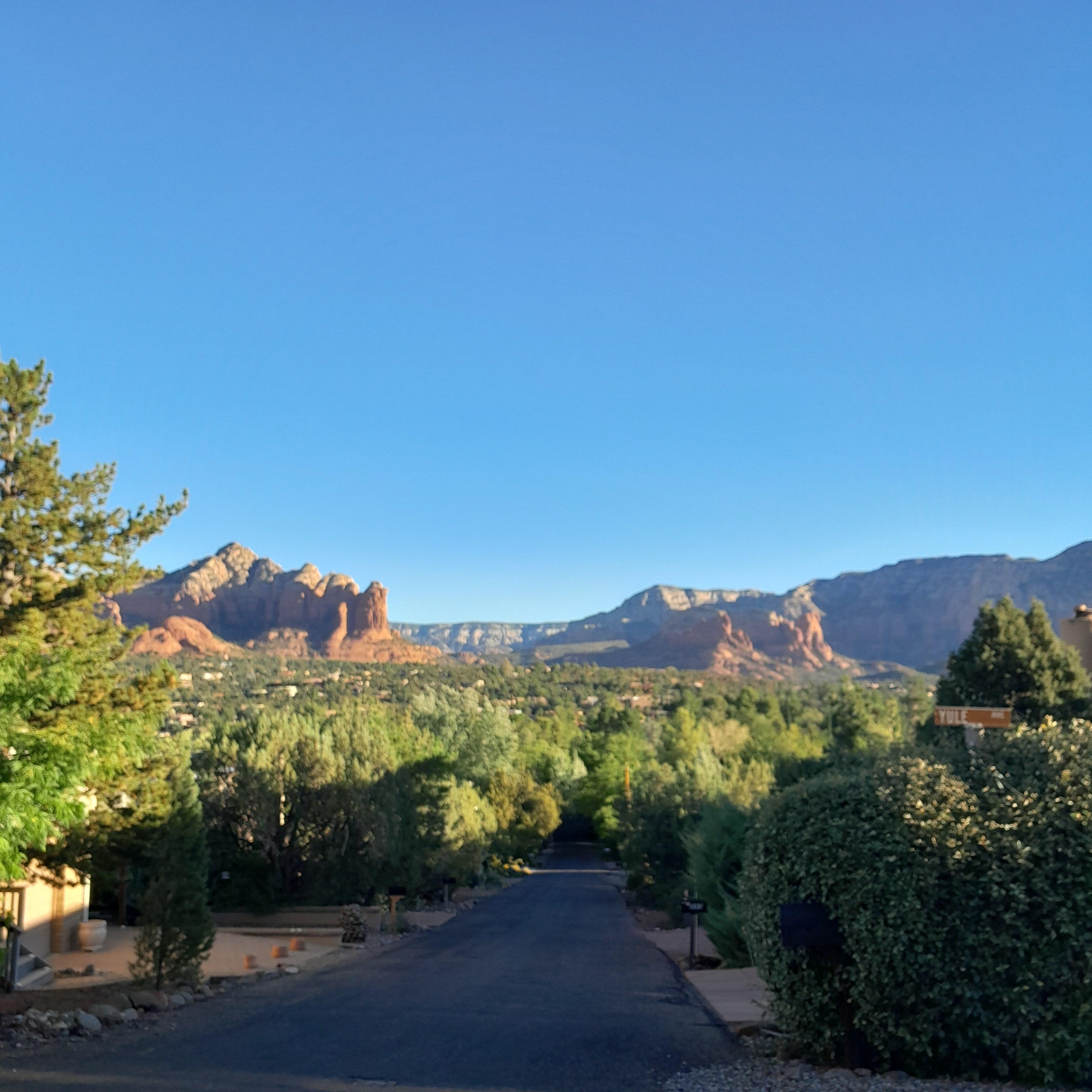 View just a short walk up to the top of the street