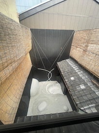 Balcony over looking the outside bathing area