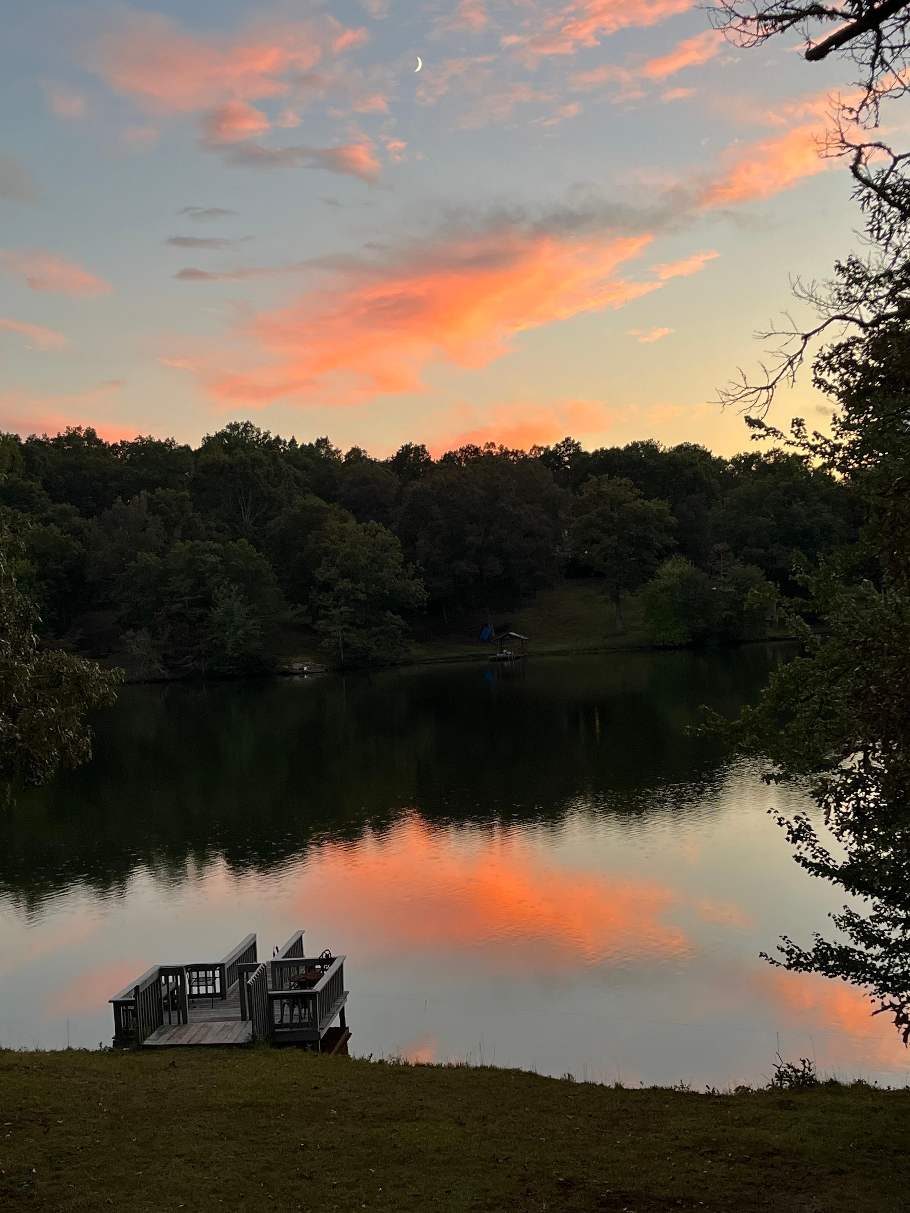 View from deck in the late evening