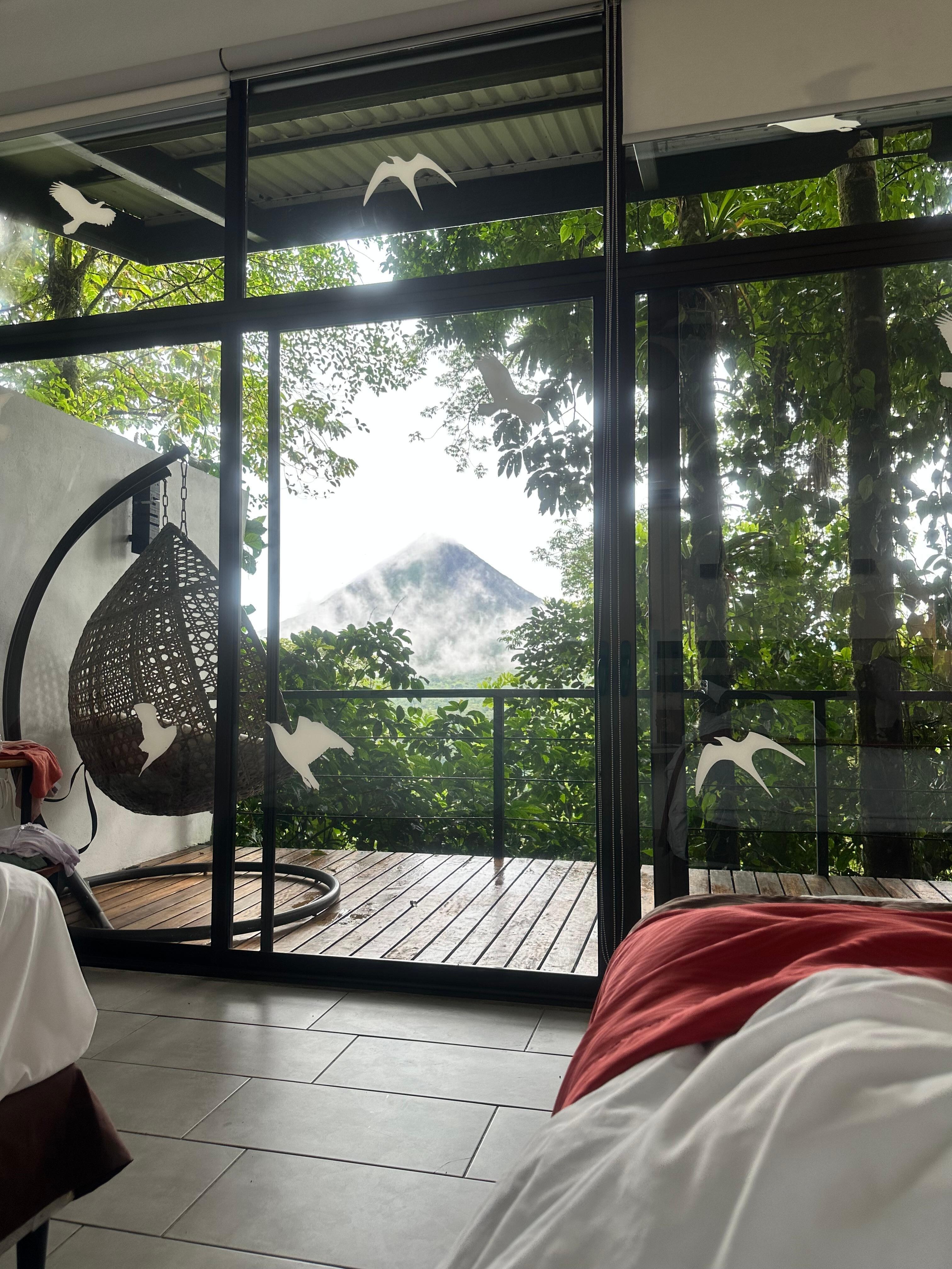 Volcano view from room