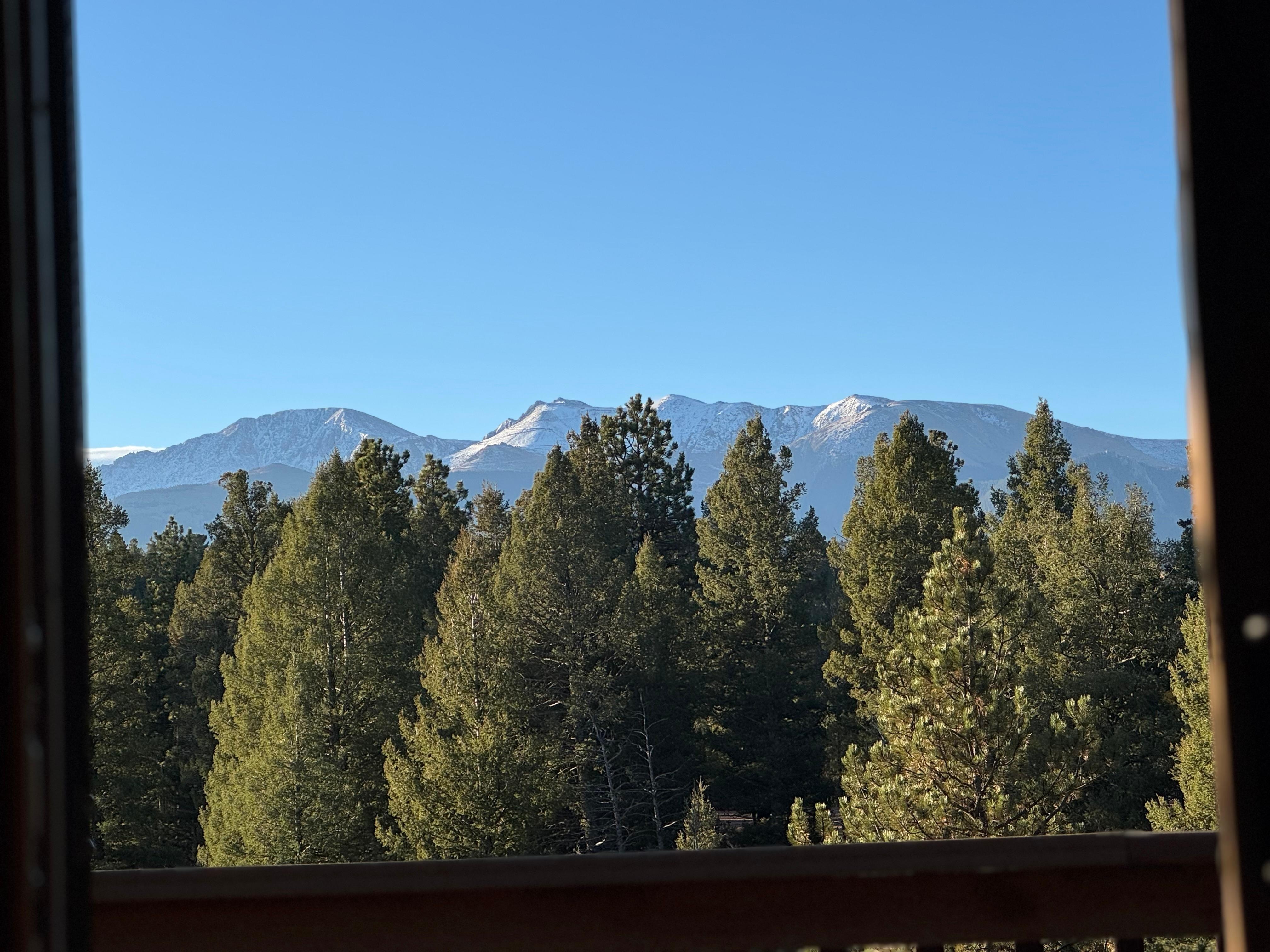 View of Pike’s Peak from the upstairs bedroom