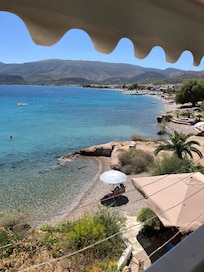 View from our balcony 
All rooms face the sea