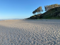 At the beach looking north