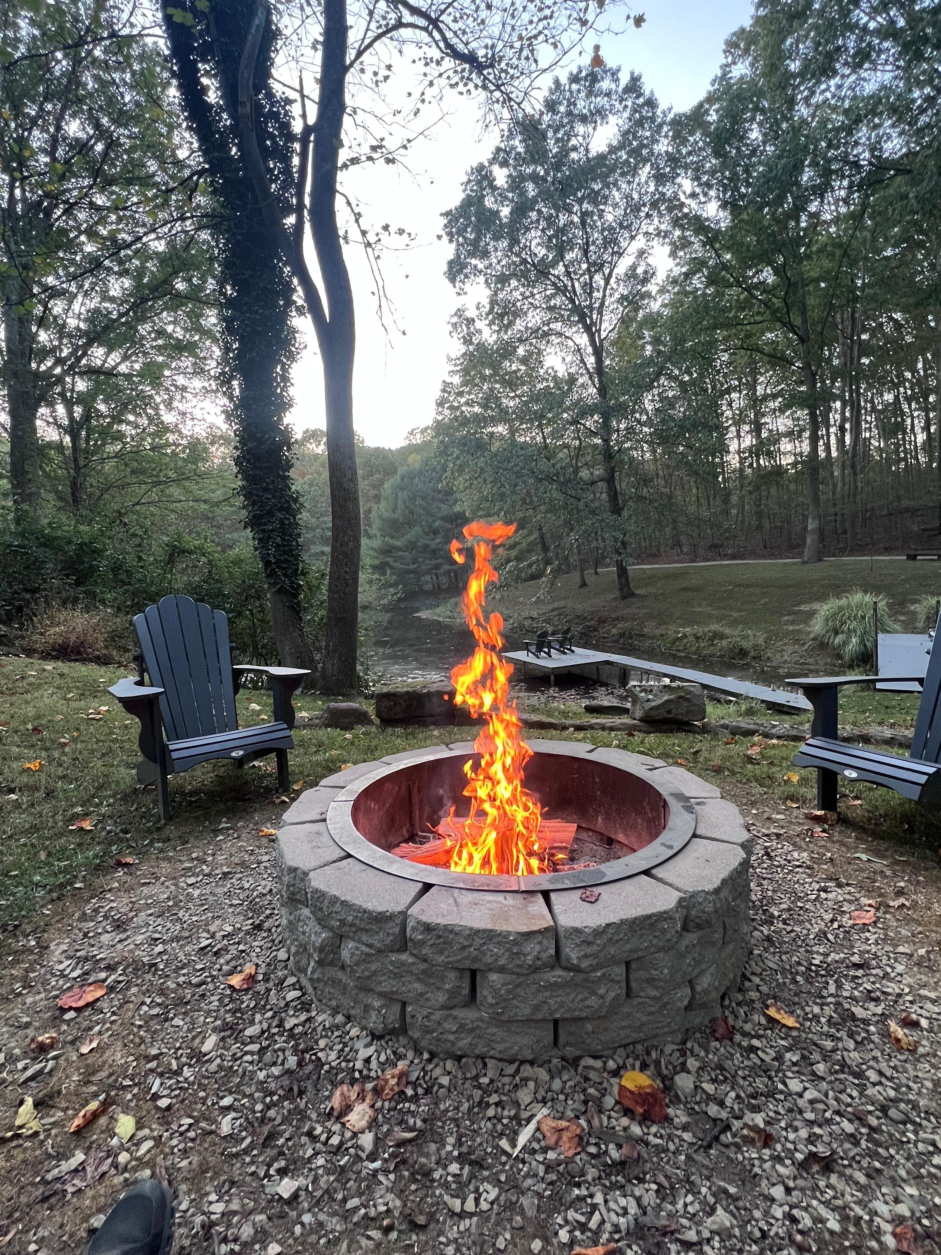 The owners provided firewood and kindling for an easy to light fire. 