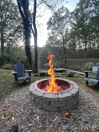 The owners provided firewood and kindling for an easy to light fire.