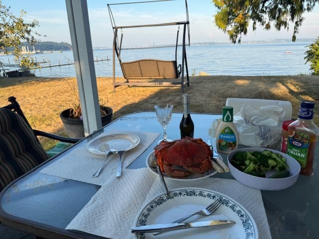 dinner out in the patio 