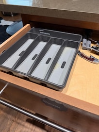 No utensils because they were all dirty.