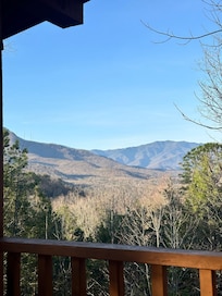 From the front porch of the cabin.