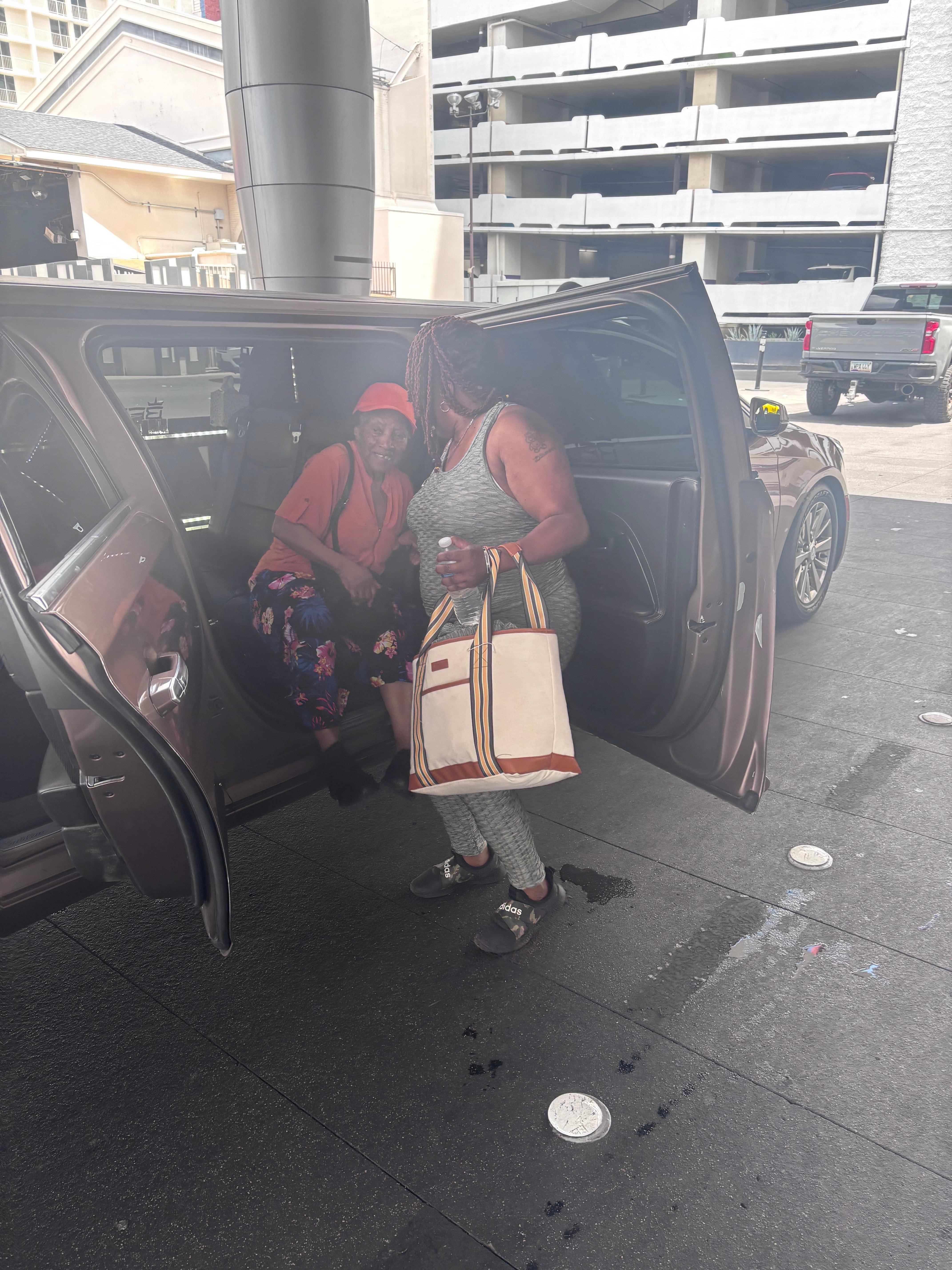 Pulling up to the LINQ in luxury.