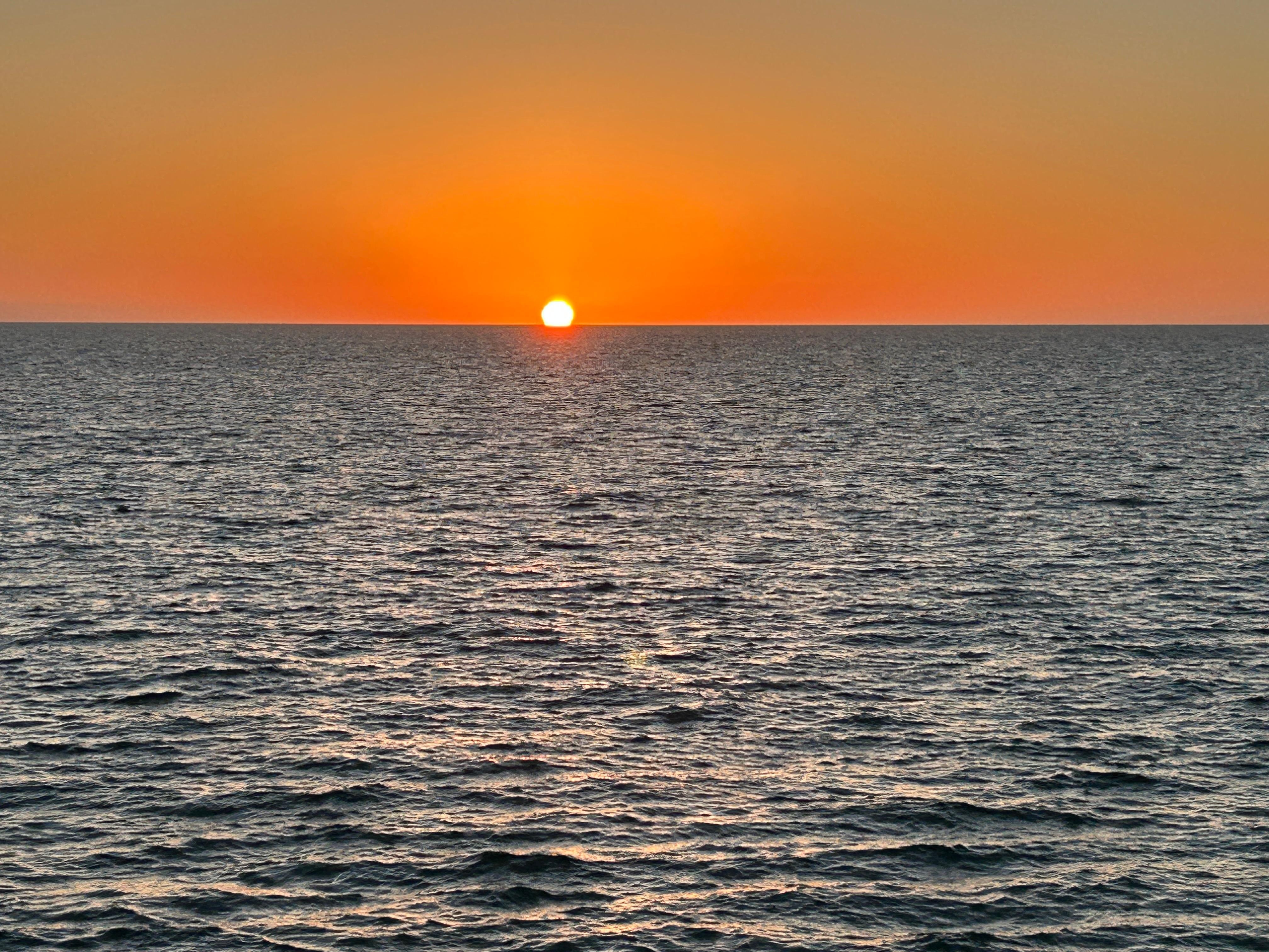 Sun set first night from balcony