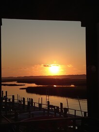 Beautiful sunrise from the balcony.