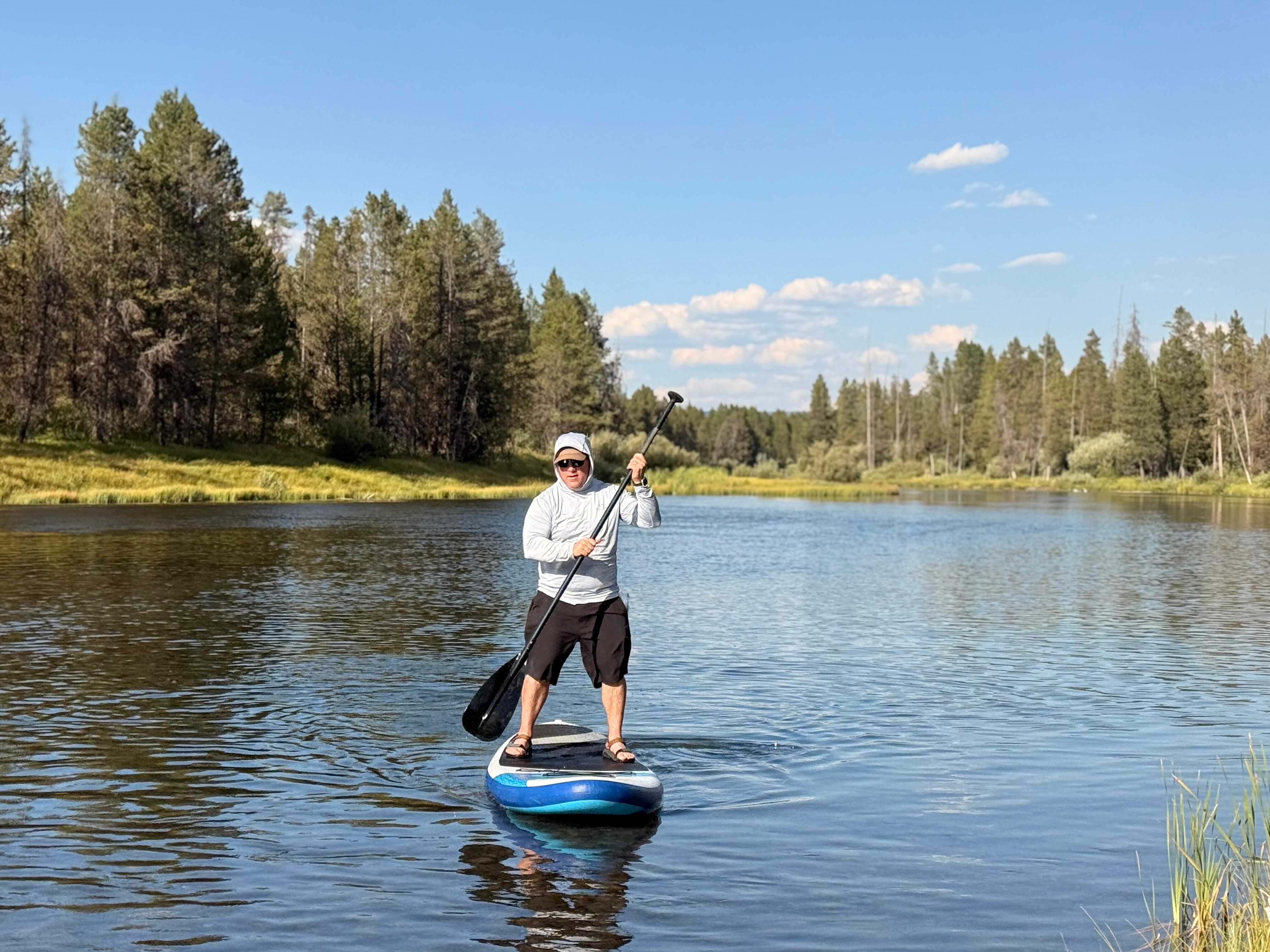 Floating down the river close by