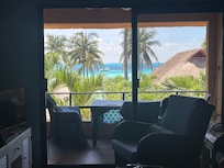 From the kitchen looking out.