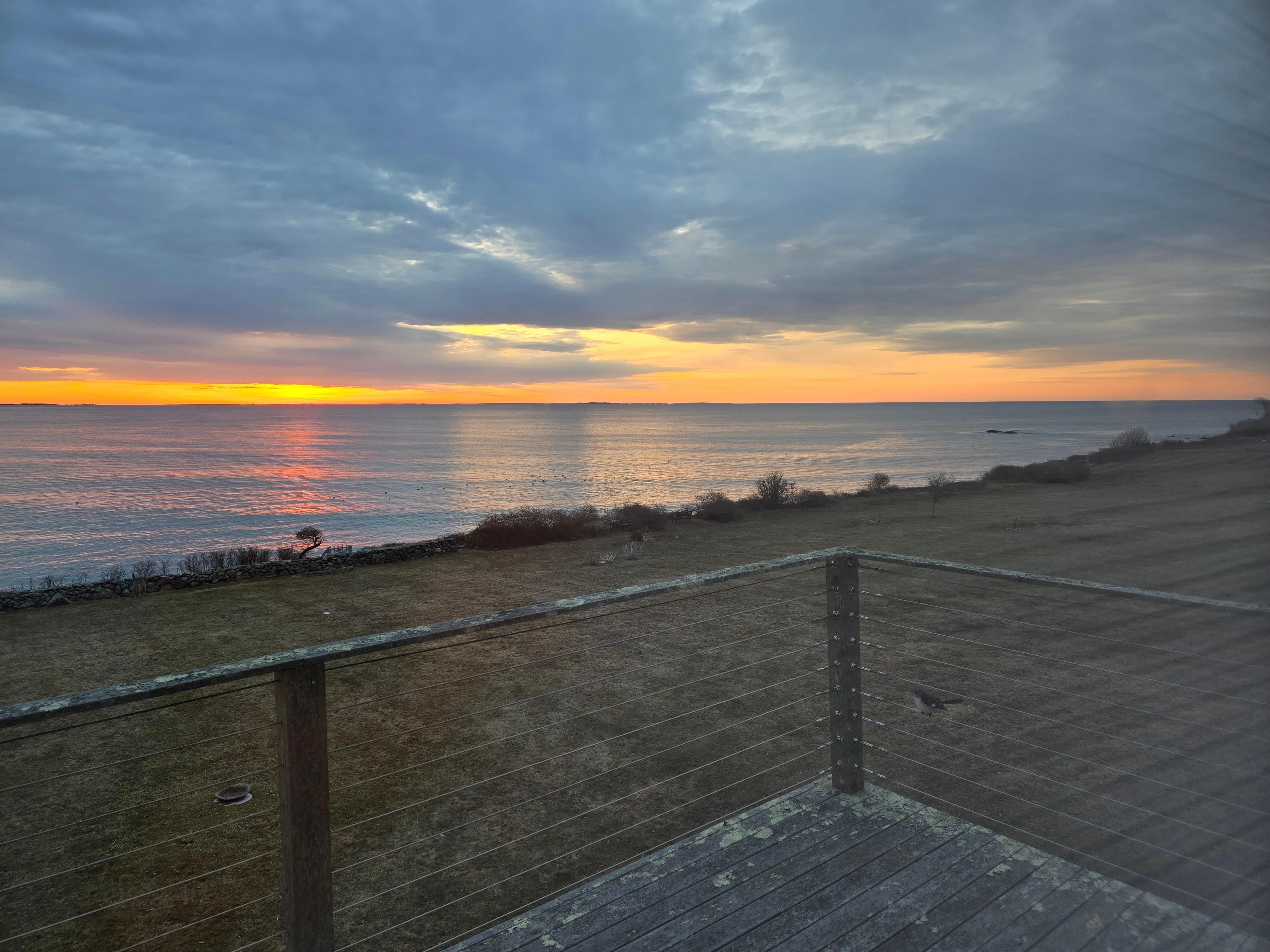 Sunrise from the upstairs bedroom.