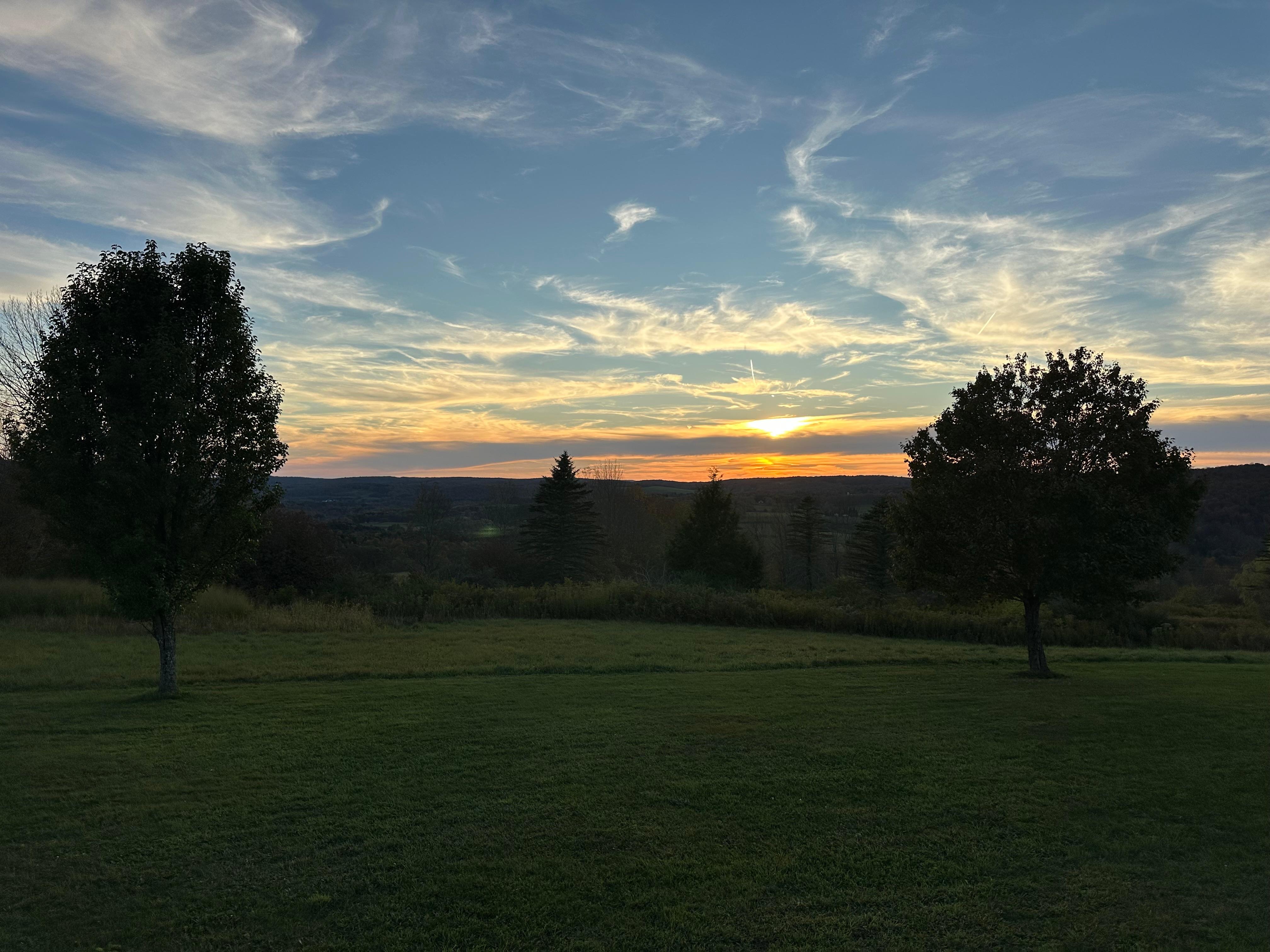 Sunset view from the deck 