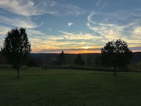 Sunset view from the deck