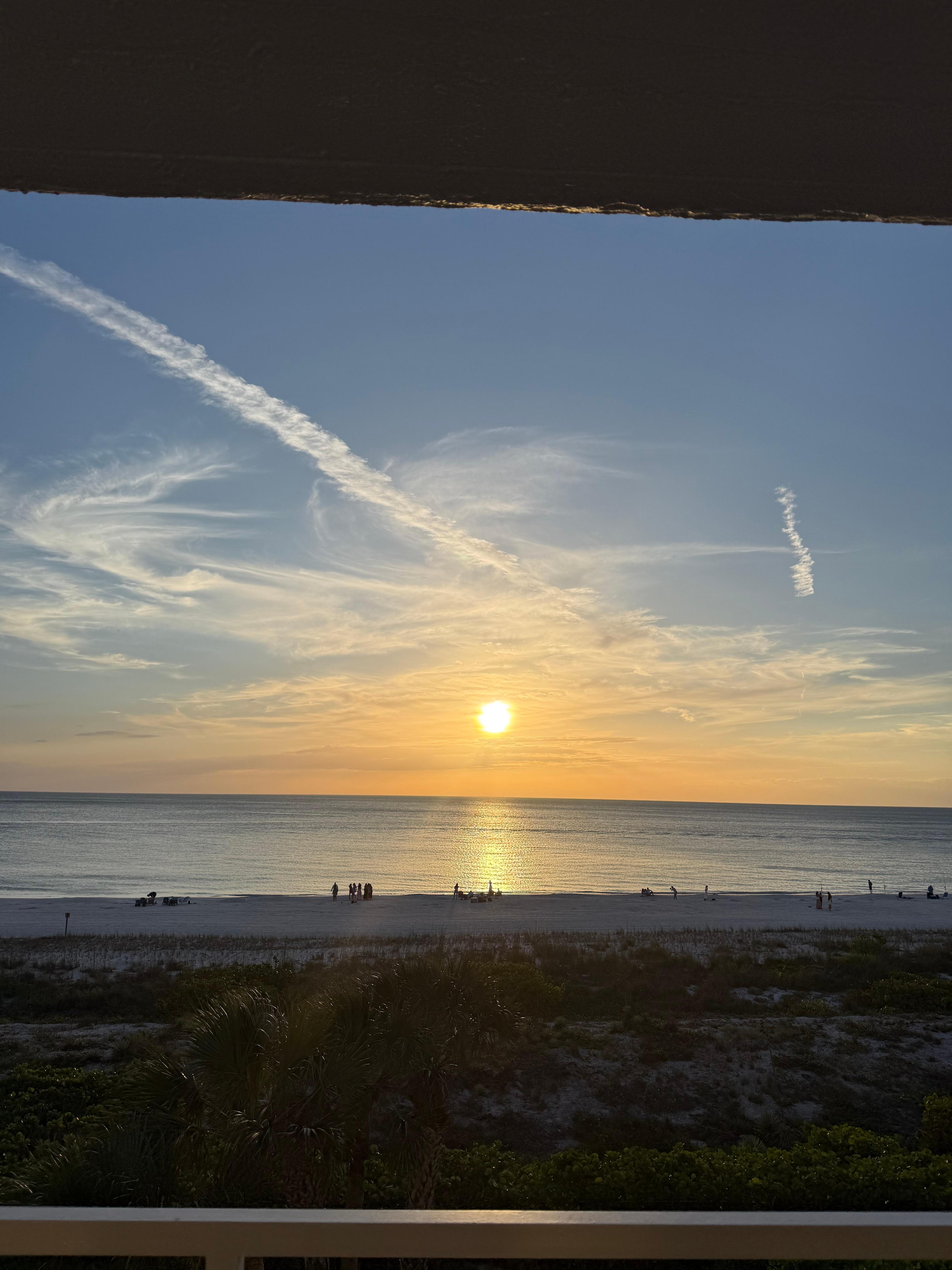 Beautiful sunset view from the condo.
