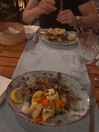Cena en el restaurante griego del hotel