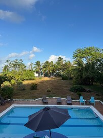Pool and public balcony