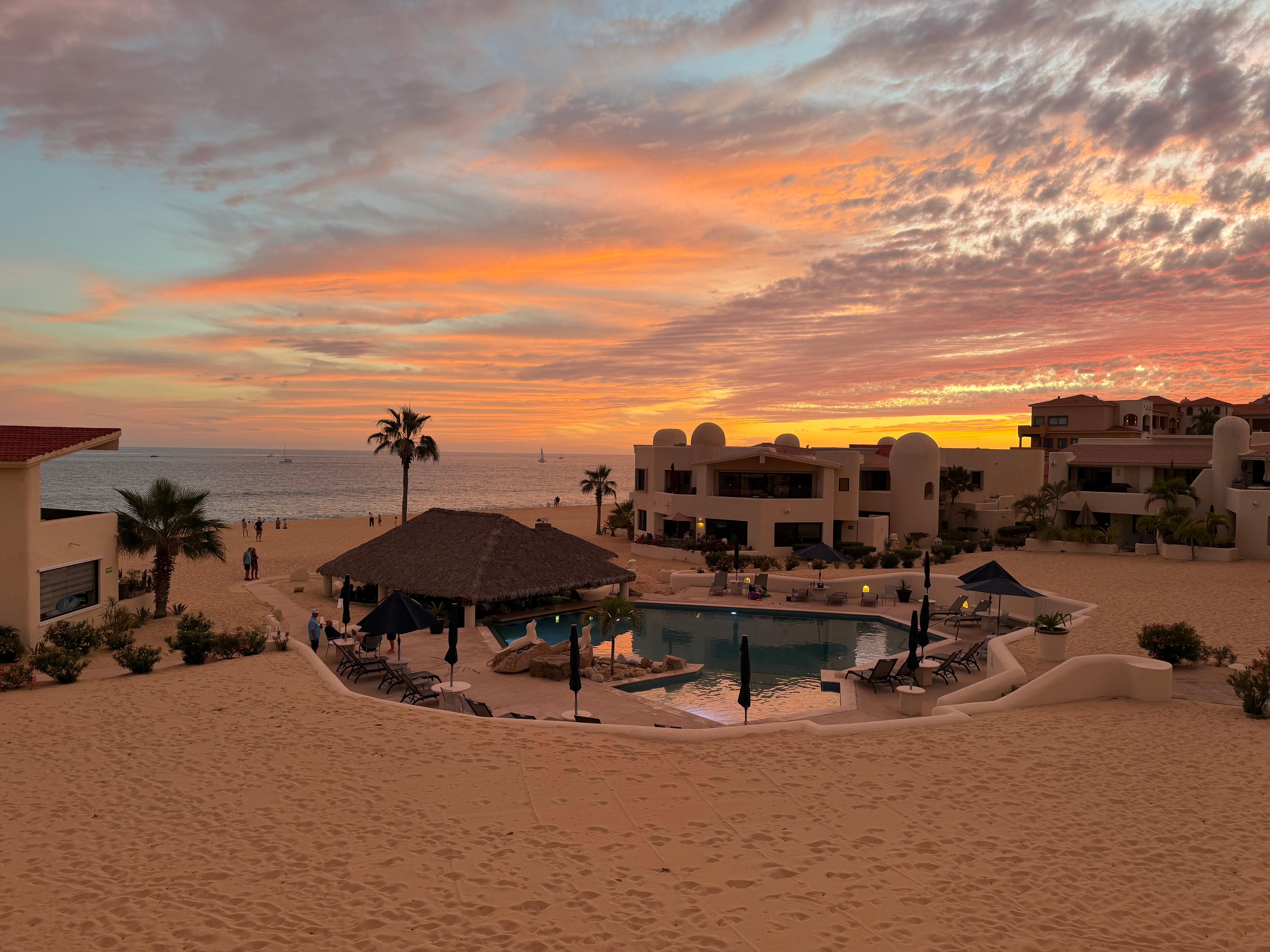 View of the sunset from the balcony!