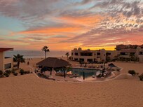 View of the sunset from the balcony!