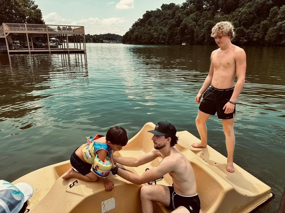 Paddle boat fun! (Dock in background is the neighboring dock)