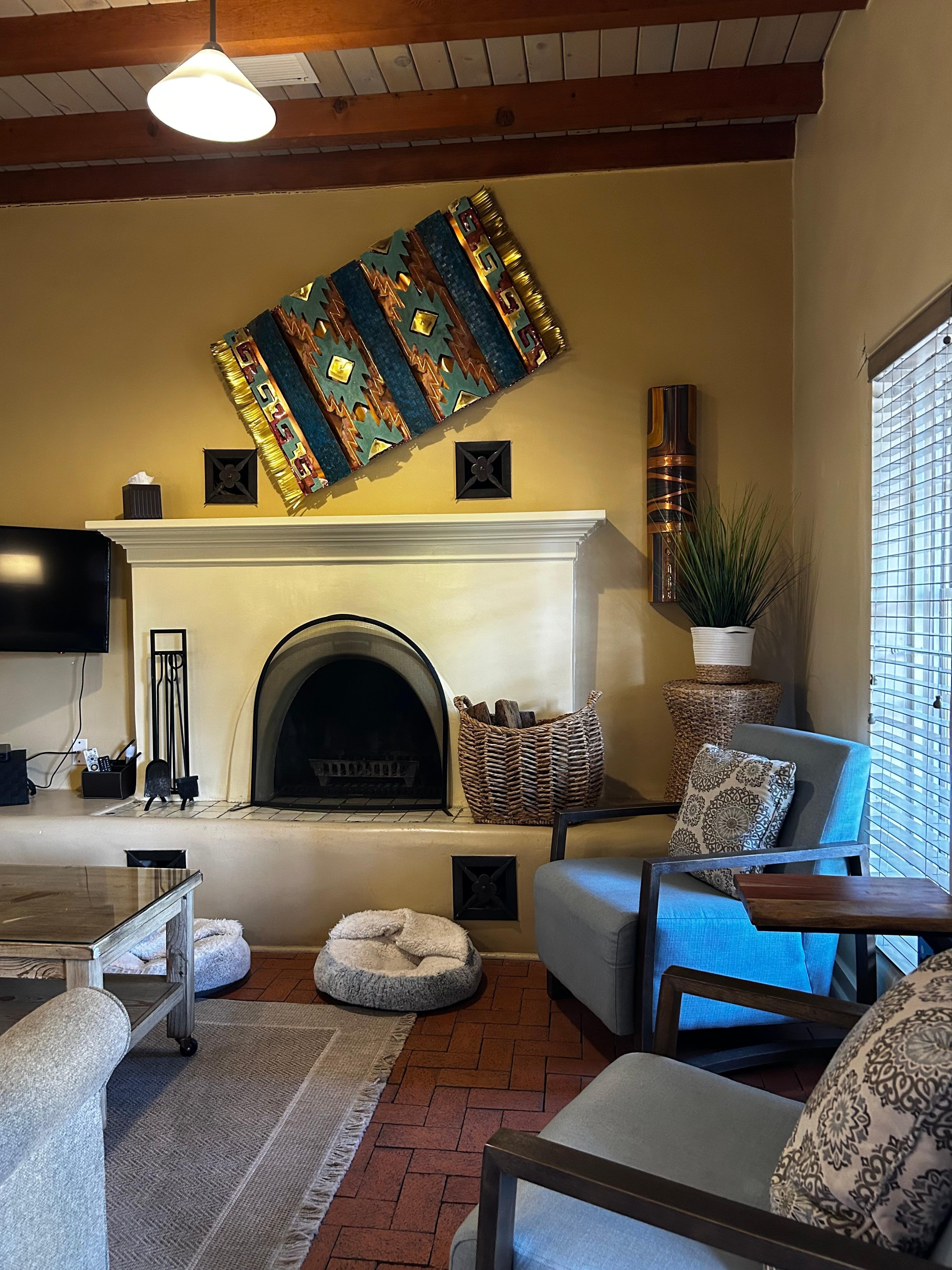 Fireplace for a chilly morning 