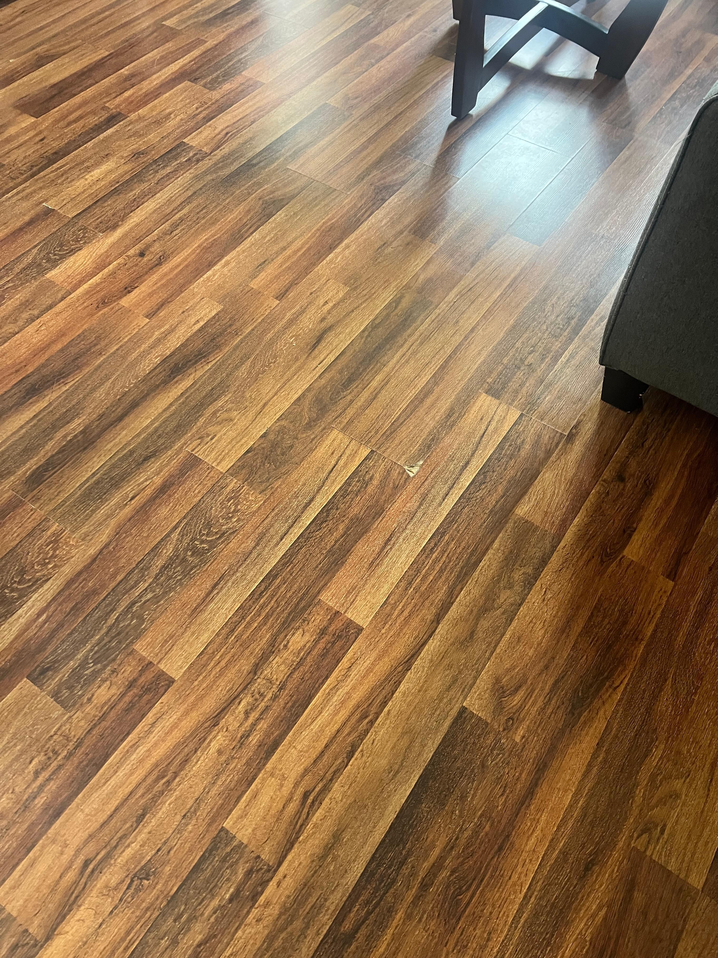 Damaged floors throughout