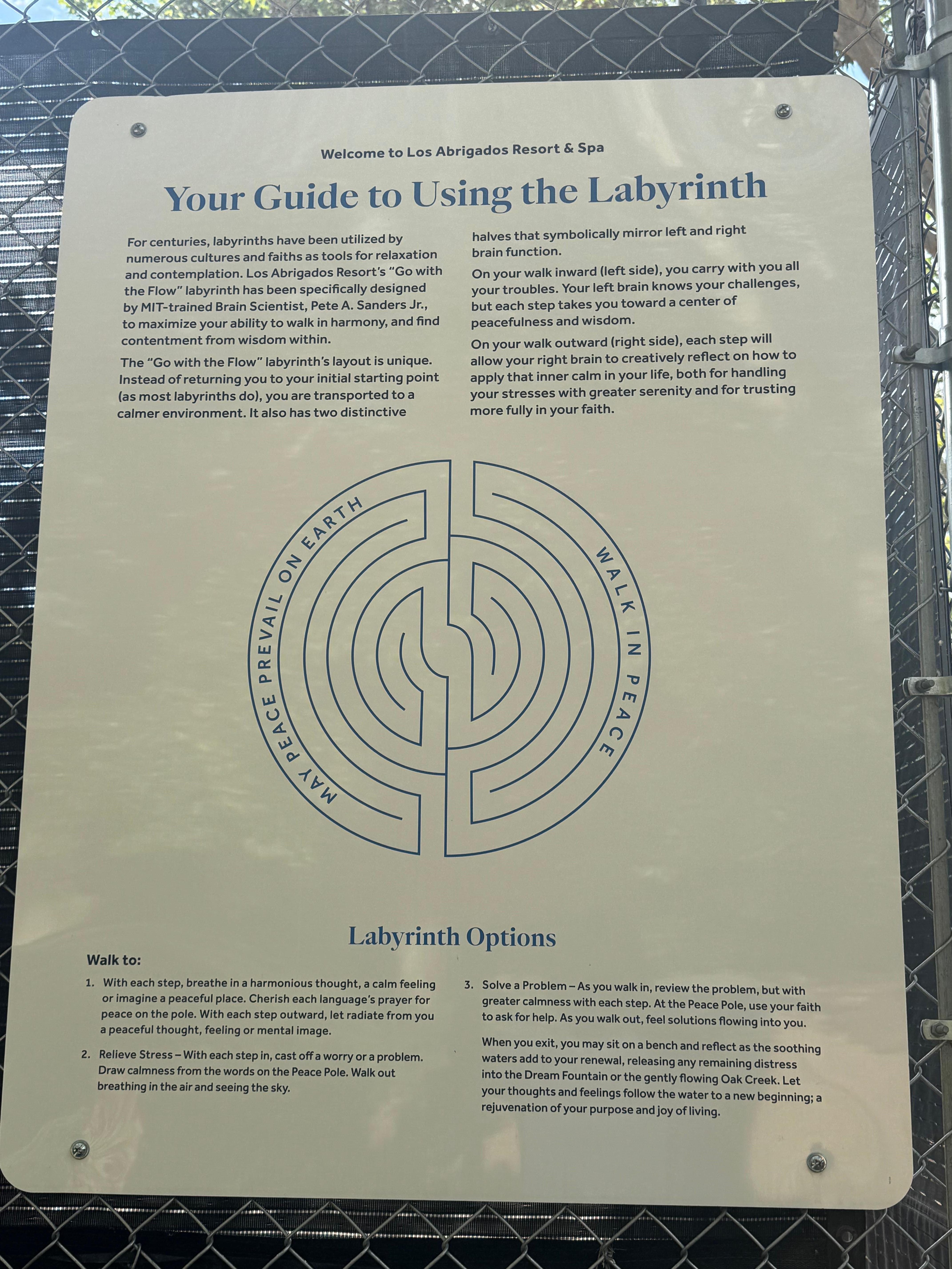 The Labyrinth offers a peaceful interlude…