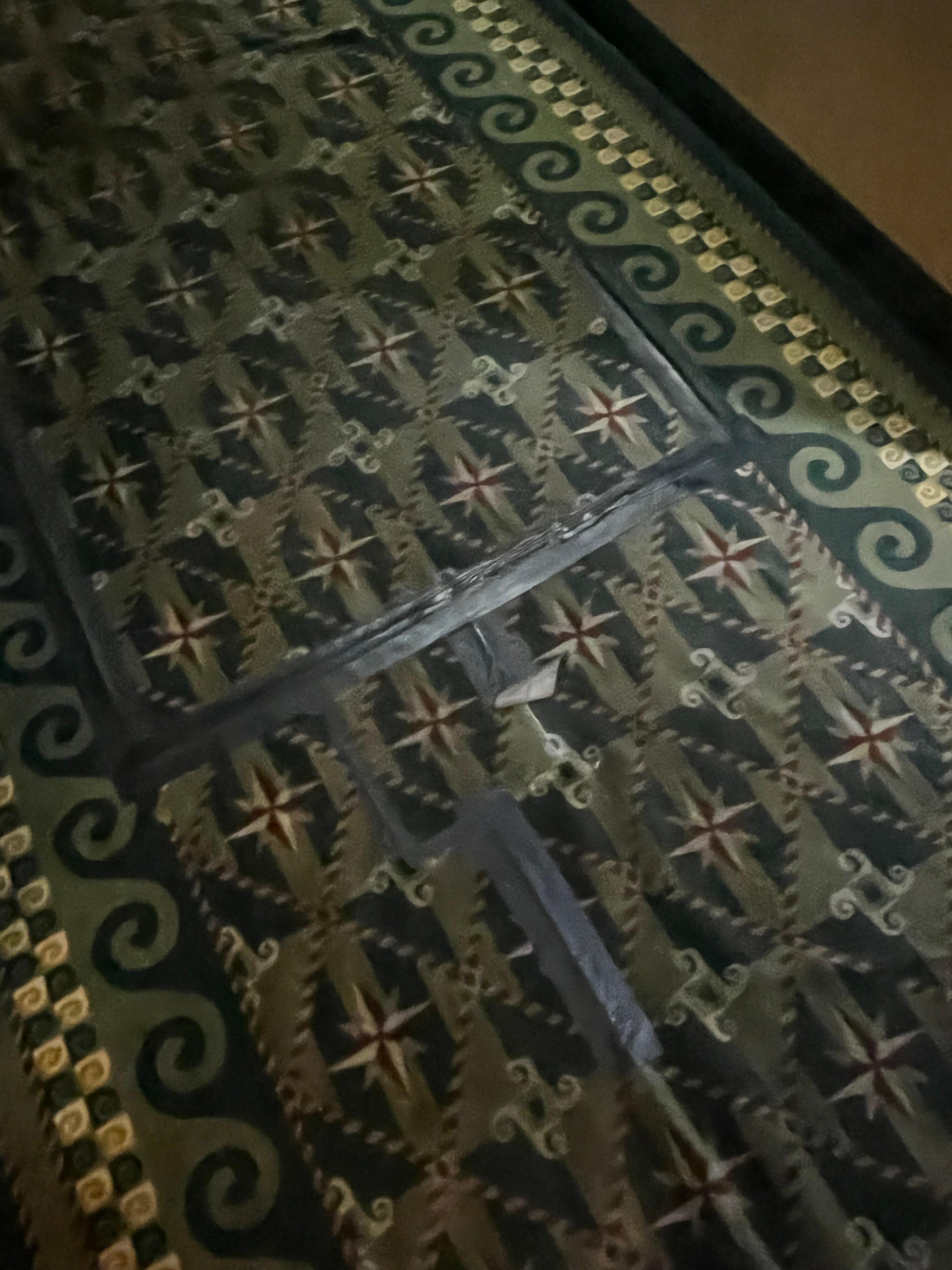 Carpet with duck tape
