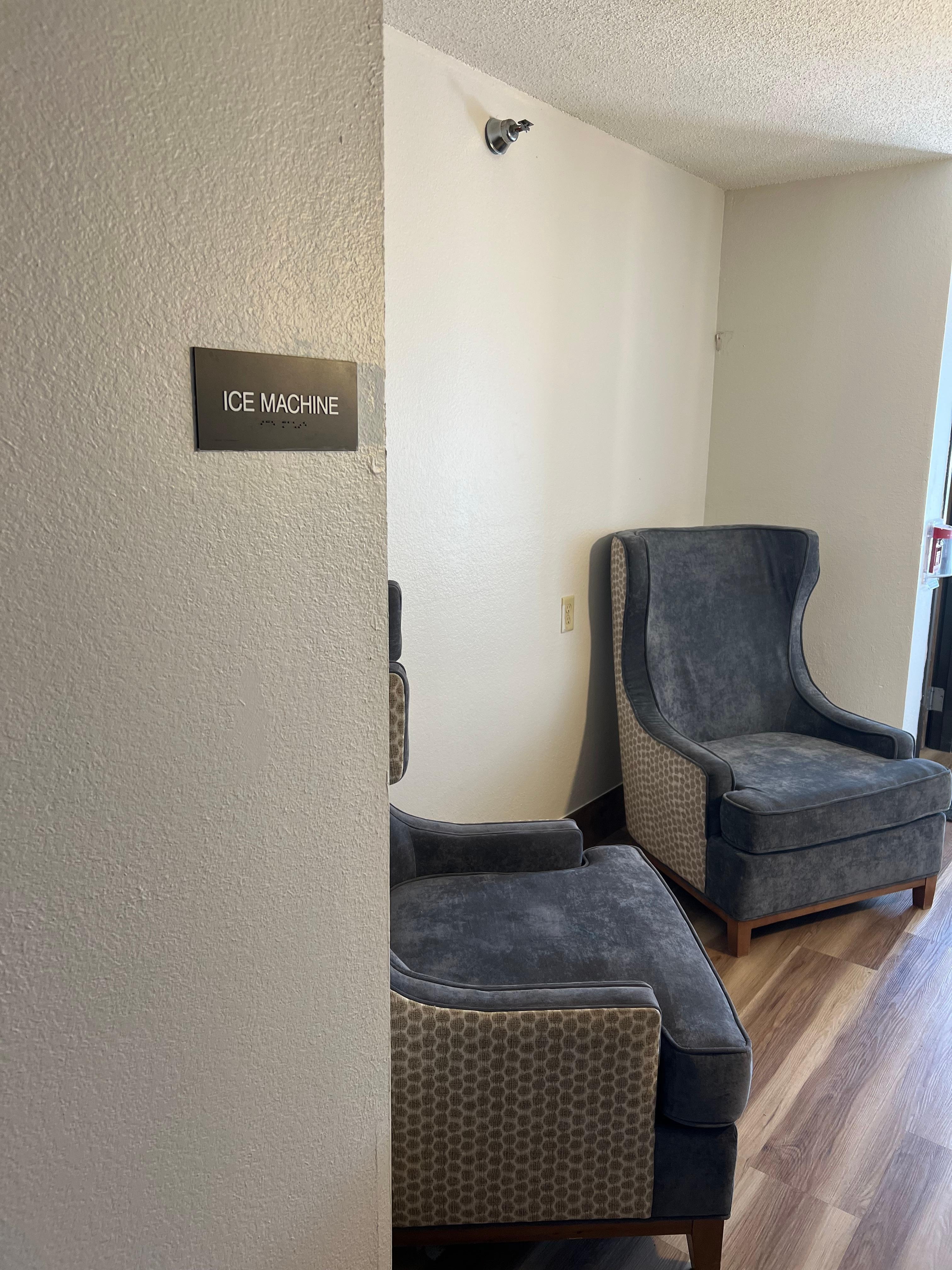Ice machine cleverly disguised as two chairs