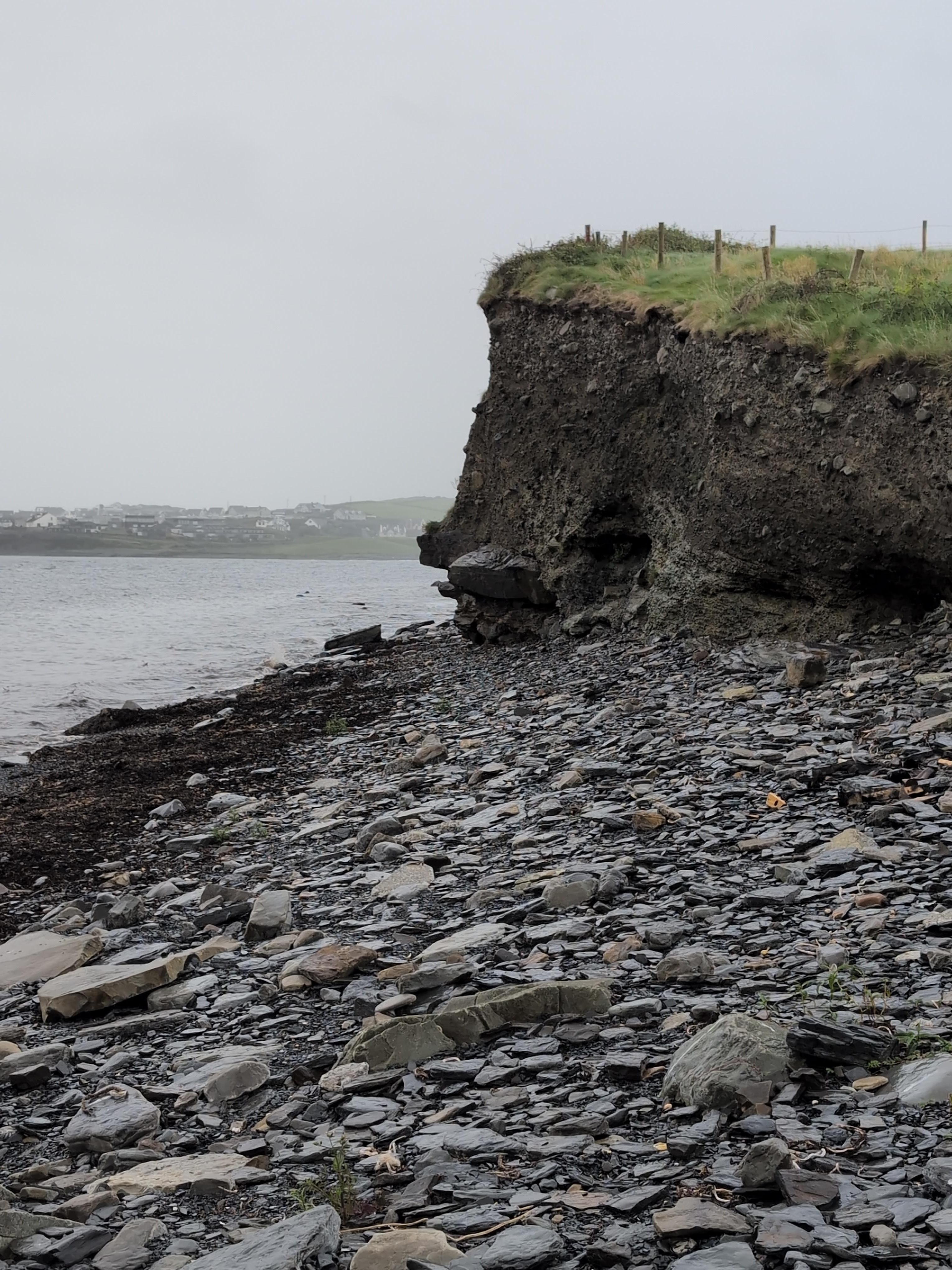 Rocky beach a short walk away.