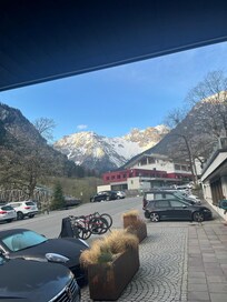 view from the restaurant to the main building