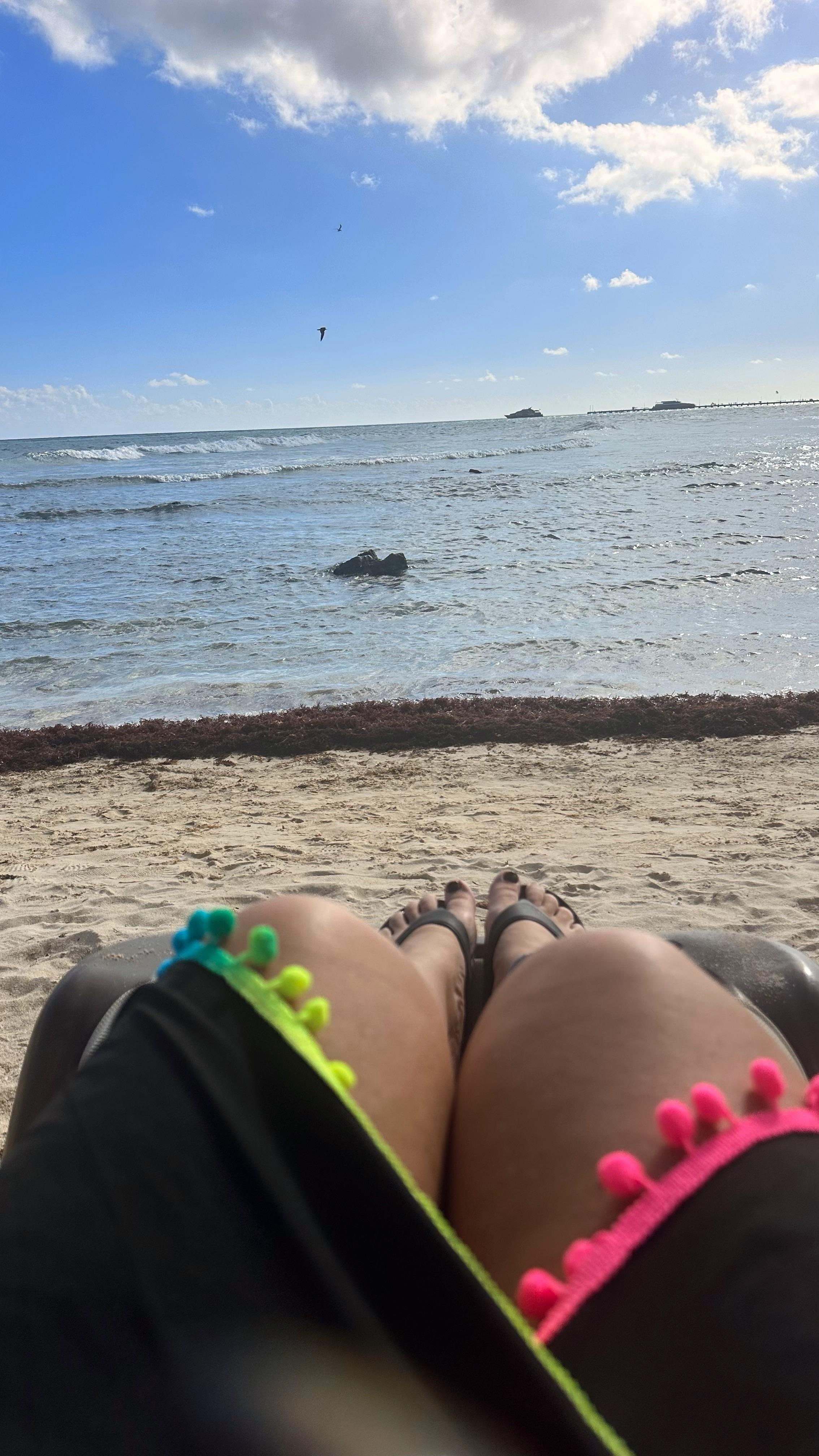 The beach area of the resort 