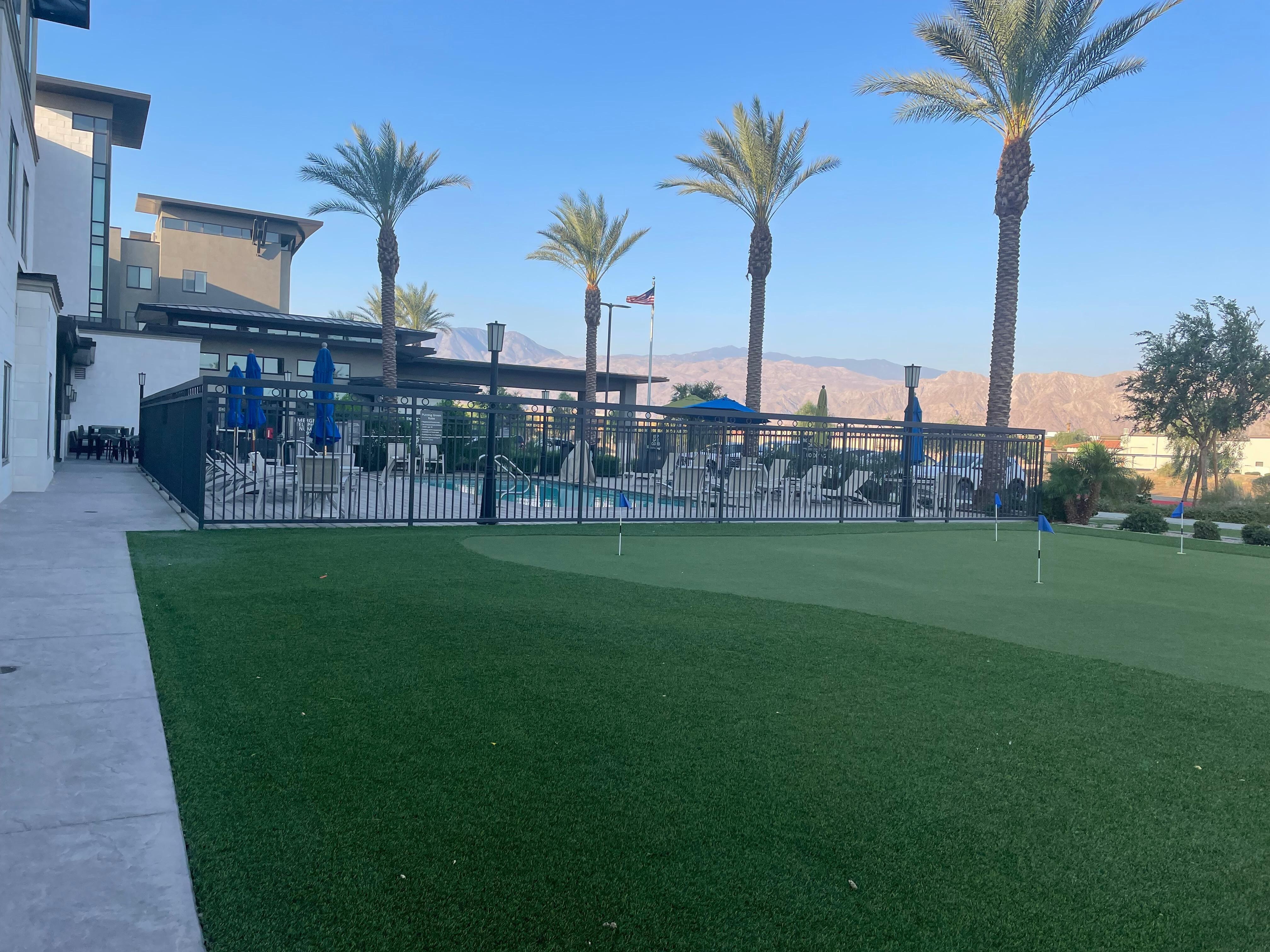 Outside pool area