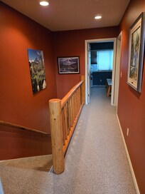 Upstairs hall to second bed and bath.