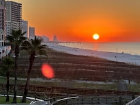 Morning view off the spacious, wrap-around balcony.