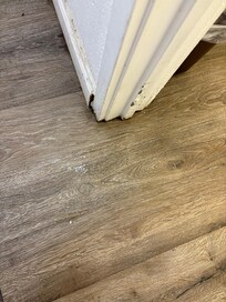 Water on the floor at check in