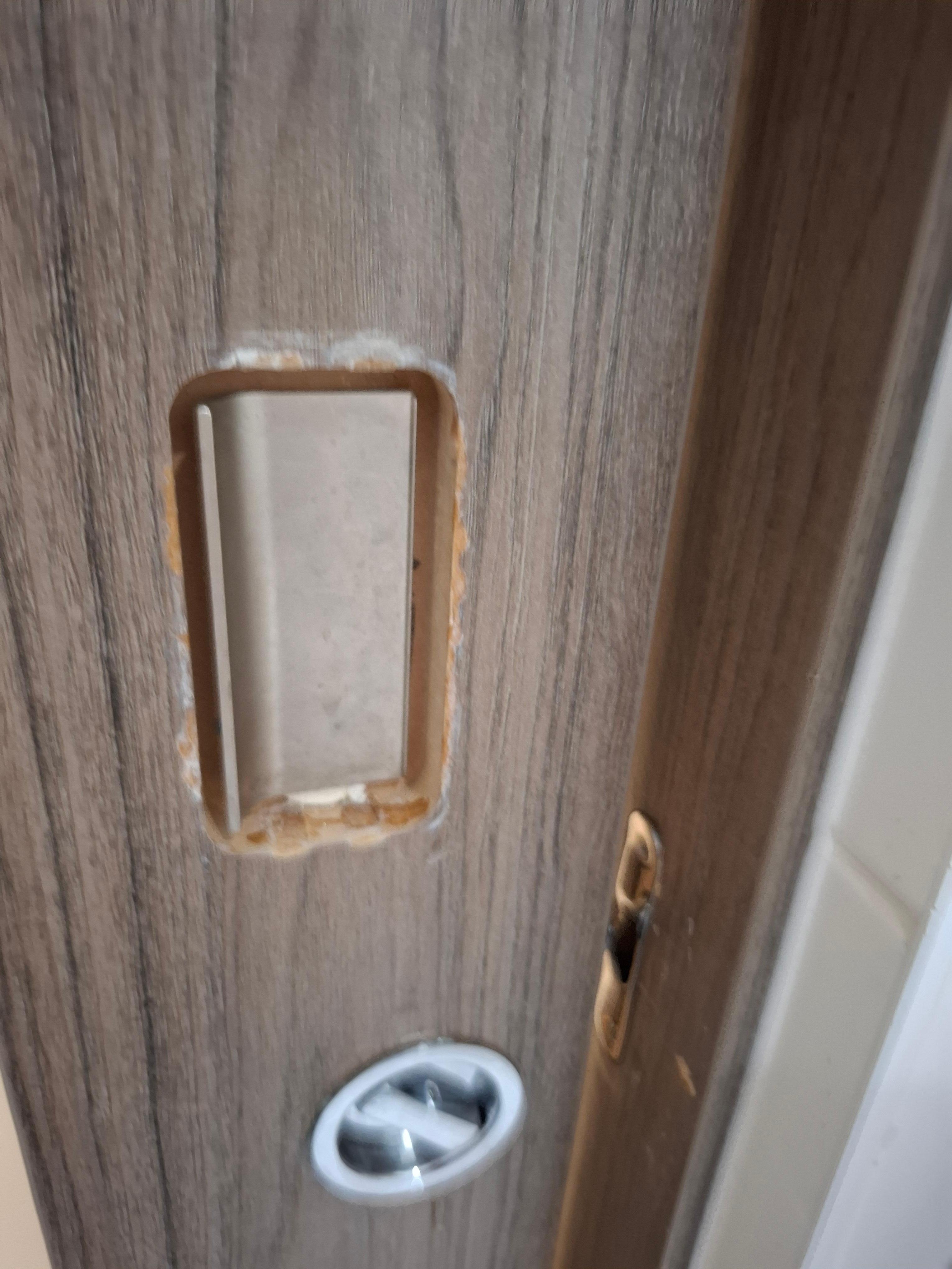 Bathroom door was a nightmare to lock , lock was all bashed 