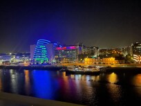 River Liffey at night from flat.