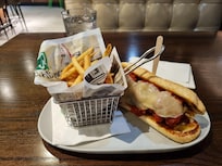 The meatball sub at Wahlburger's was supreme!