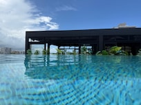 Inside pool