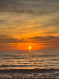 Beautiful sunset during our outdoor dining experience.