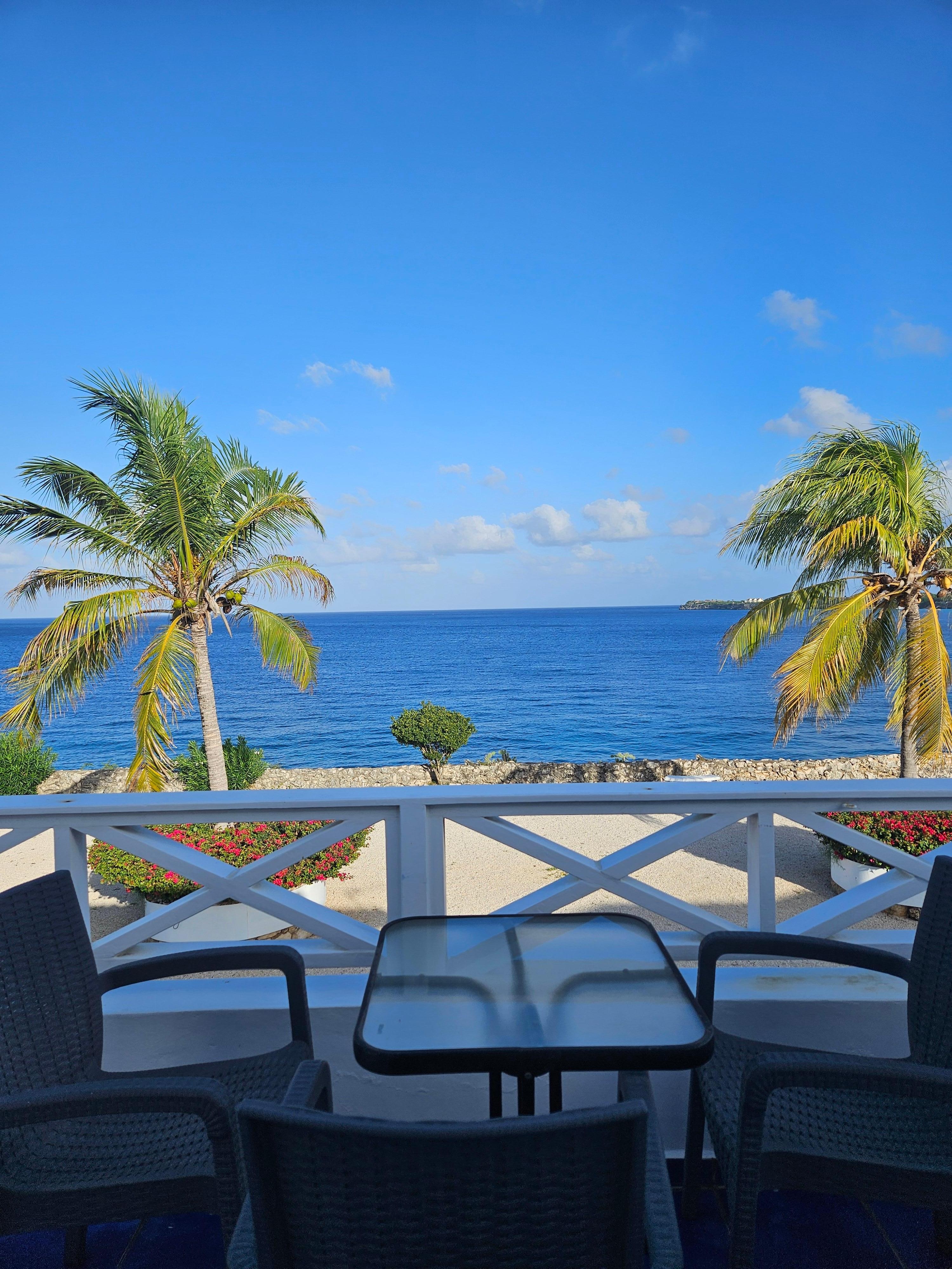 View from the upstairs balcony.