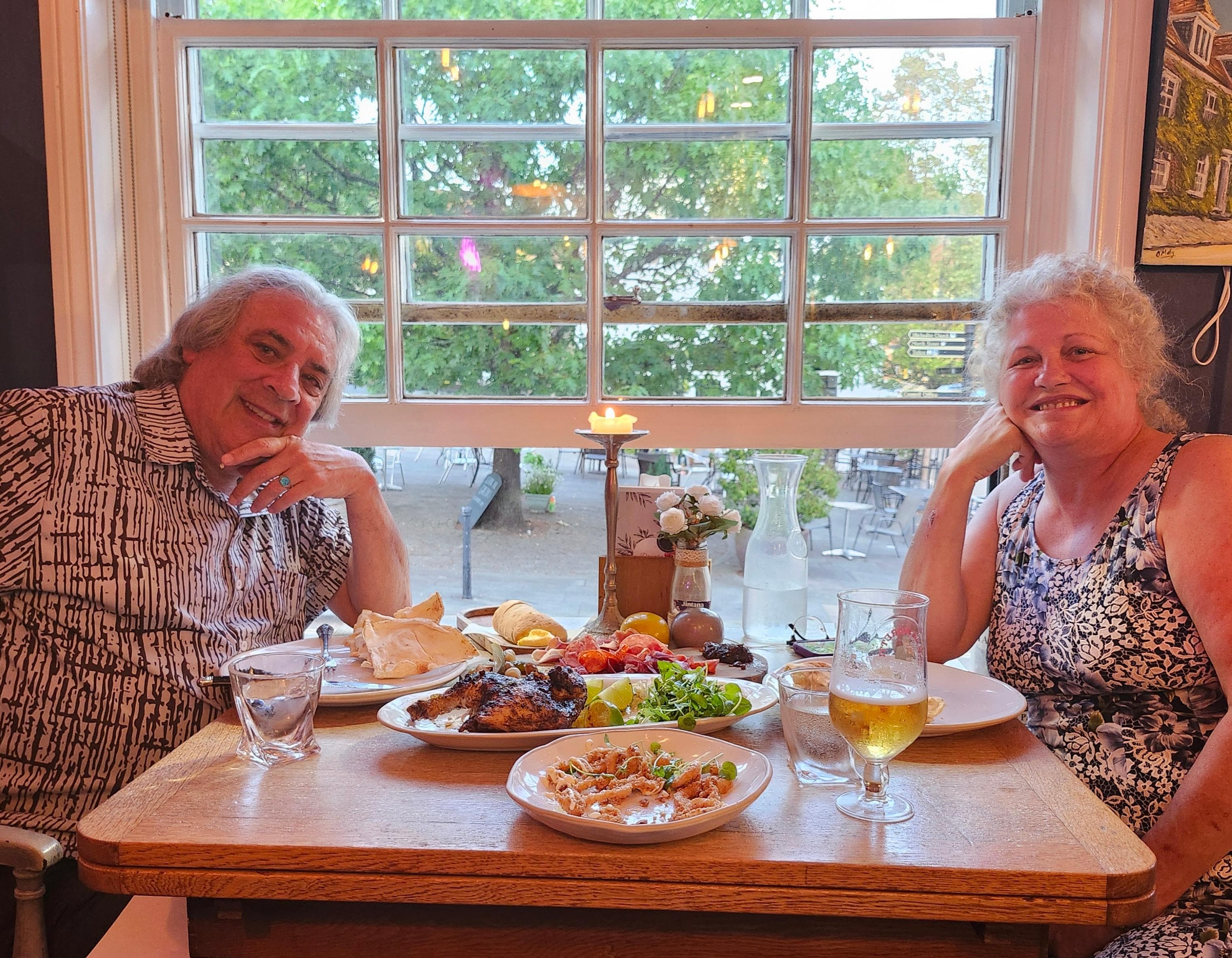 Dinner by the window!