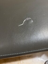 Ripped chairs in dining room