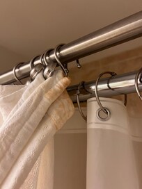 Dirty shower curtain