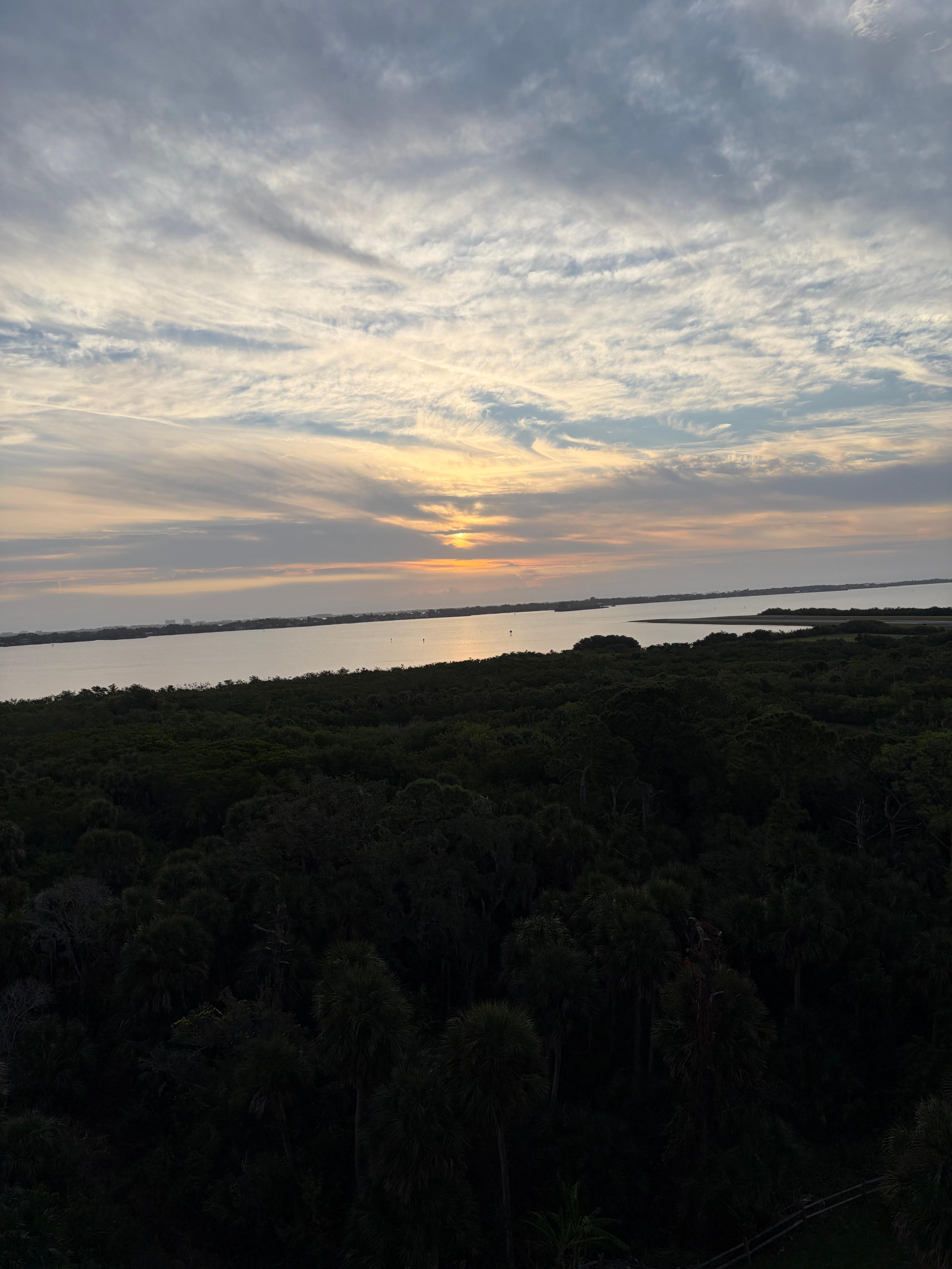 The sunset over the river is stunning from the balcony 